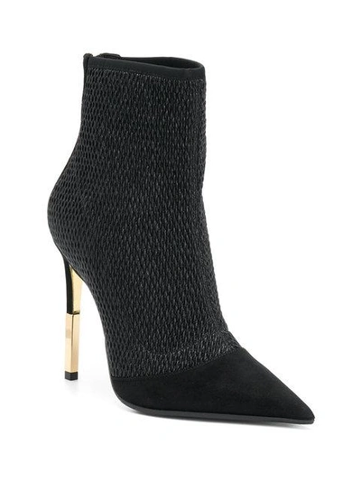 Shop Balmain Quilted Ankle Boots