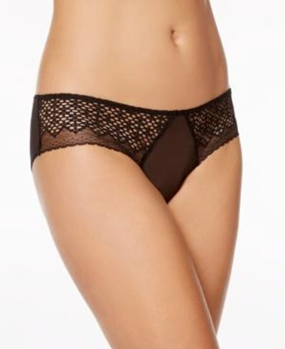 Shop Dkny Sheer Lace Hipster Dk5022 In Black/skinny Dip