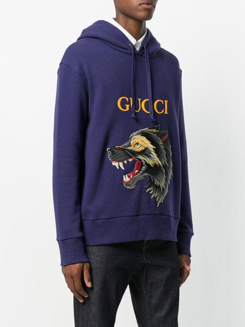 Gucci Wolf Motif Hoodie Store, 60% OFF | www.bculinarylab.com