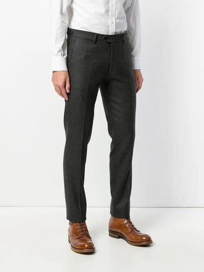 Shop Berwich Slim Fit Trousers - Grey