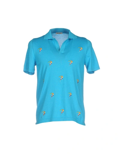 Shop Roda Polo Shirt In Turquoise