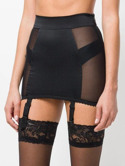 Shop Ikonostas Suspender Skirt  In Black