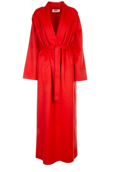 Shop Givenchy Coat In Rosso