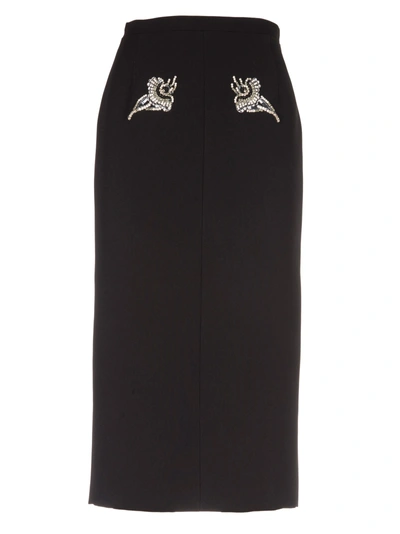 Shop N°21 Embellished Skirt In Black