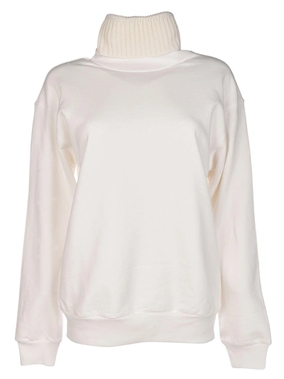 Shop Dries Van Noten Higuera Fleece Sweatshirt In White