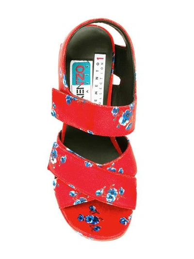 Shop Kenzo Printed Chunky Sandals In Red