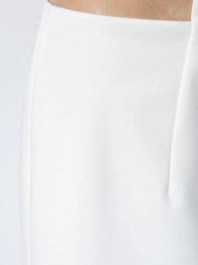 Shop Gloria Coelho Sheer Panels Skirt In White