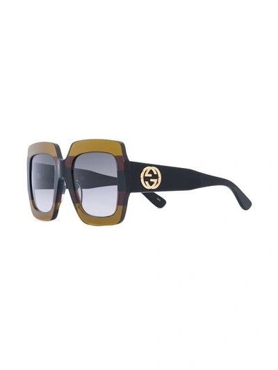 Shop Gucci Oversized Square Sunglasses