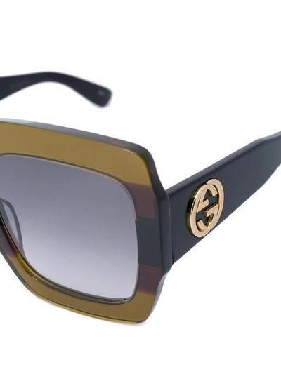 Shop Gucci Oversized Square Sunglasses