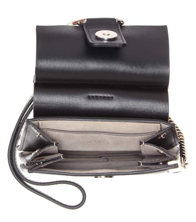 Shop Chloé Faye Small Leather Bracelet Bag In Black
