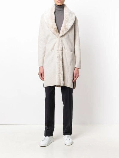 Shop N•peal Milano Fur Collar Coat