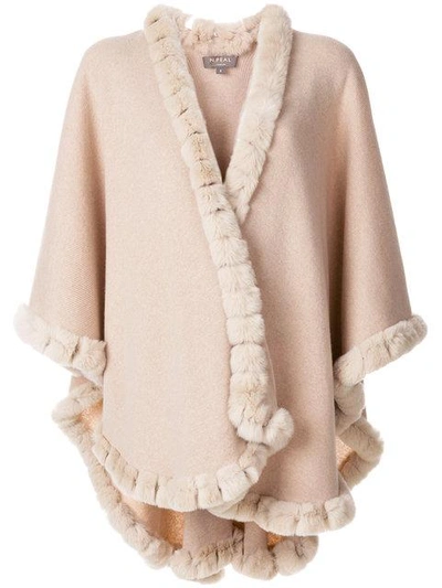 Shop N•peal Trim Detailed Cape In Nude & Neutrals