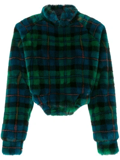 Shop Esteban Cortazar Textured Checked Turtleneck Sweater