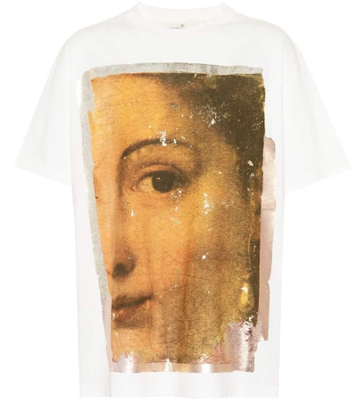 Shop Golden Goose Printed Cotton T-shirt In Off White