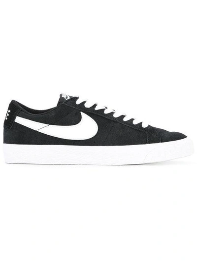 Shop Nike Sb Zoom Blazer Low Sneakers In Black ,white