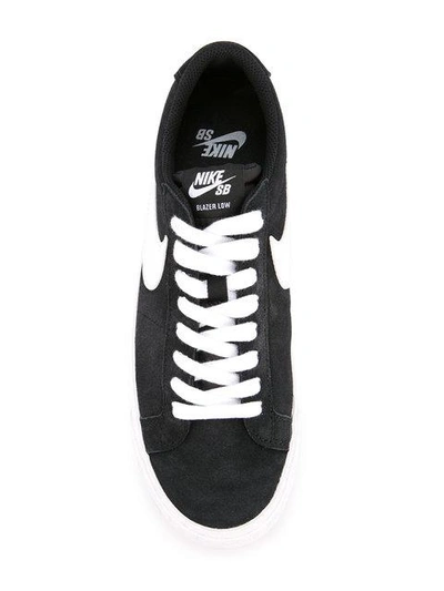 Shop Nike Sb Zoom Blazer Low Sneakers In Black ,white