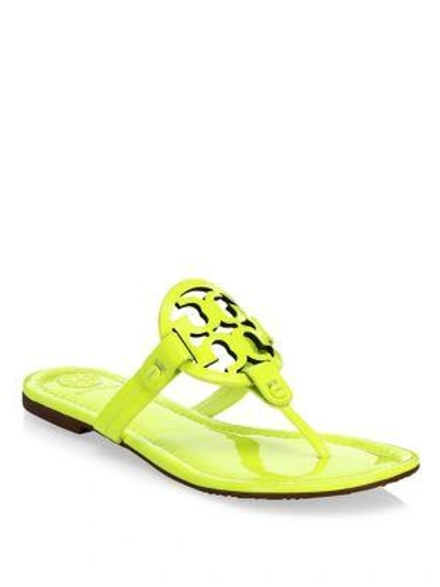 Shop Tory Burch Miller Leather Sandals In Yellow