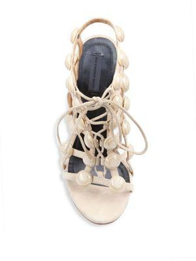 Shop Alexander Wang Rubie Suede Sandals In Cashmere