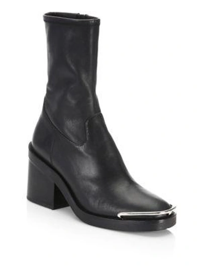 Shop Alexander Wang Hailey Leather Booties In Black