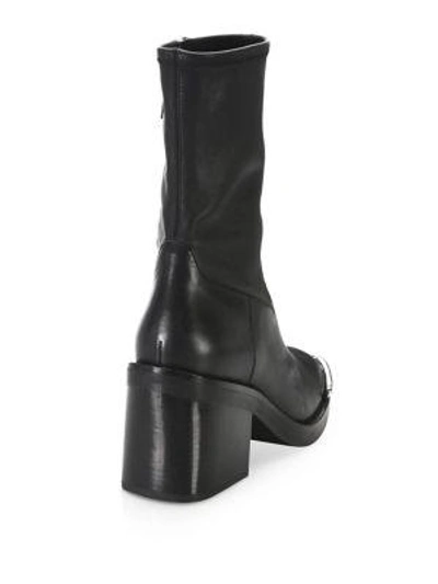 Shop Alexander Wang Hailey Leather Booties In Black