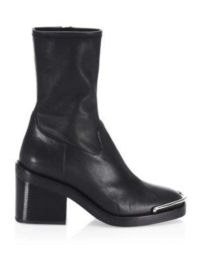 Shop Alexander Wang Hailey Leather Booties In Black