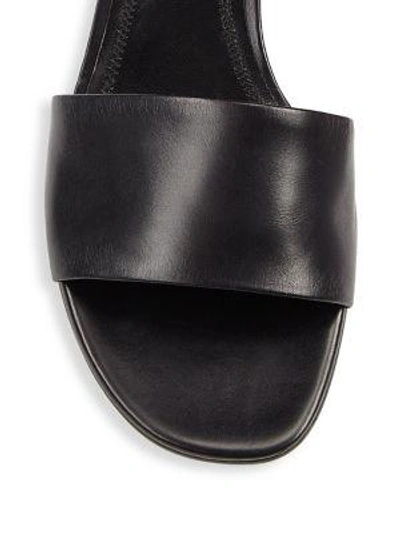 Shop Alexander Wang Lou Leather Low-heel Slides In Black