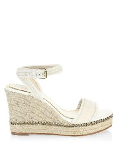 Shop Lanvin Wedge Espadrilles In Ivory