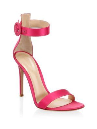 Shop Gianvito Rossi Portofino Ankle-strap Sandals In Fuchsia