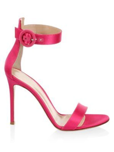 Shop Gianvito Rossi Portofino Ankle-strap Sandals In Fuchsia