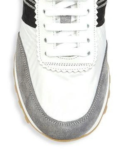 Shop Brunello Cucinelli Techno Bonded Sneakers In White