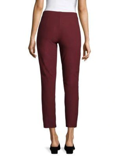 Shop Eileen Fisher Stretch Crepe Pants In Claret