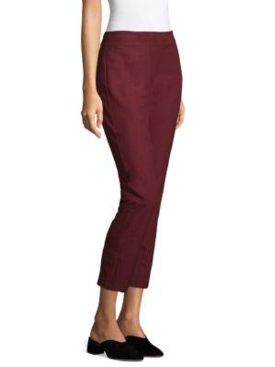 Shop Eileen Fisher Stretch Crepe Pants In Claret