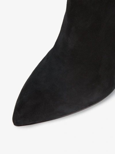 Shop Prada Black 110 Suede Knee Boots