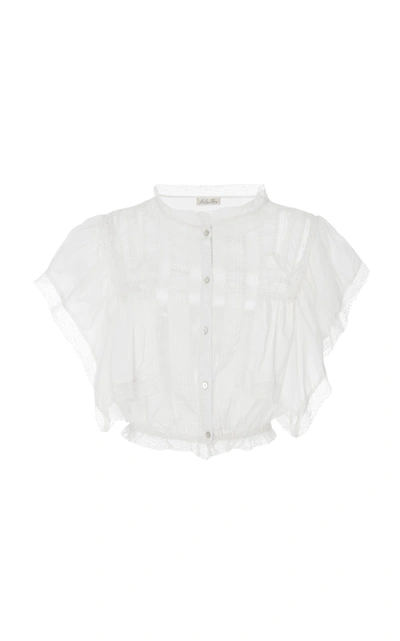 Shop Loveshackfancy Nora Button Up Top In White
