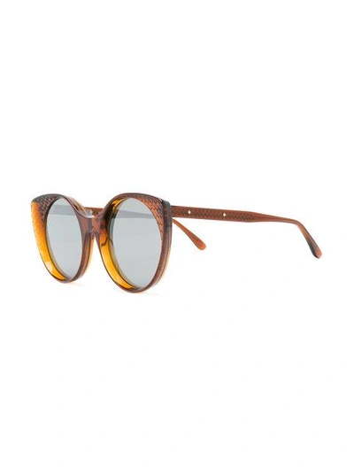 Shop Bottega Veneta Cat Eye Sunglasses In Brown