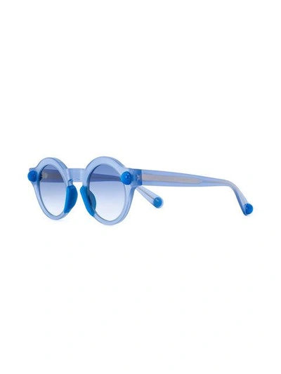 Shop Christopher Kane Eyewear Round-frame Sunglasses - Blue