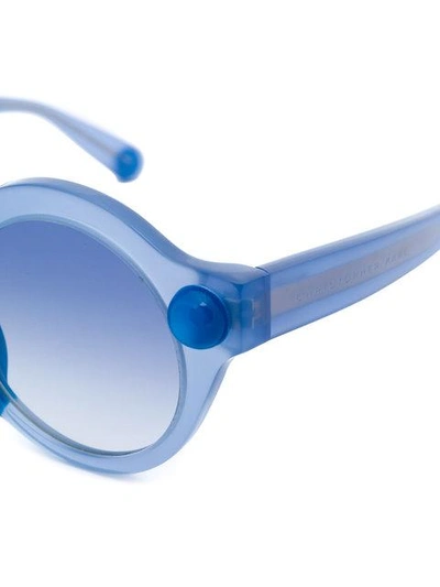 Shop Christopher Kane Eyewear Round-frame Sunglasses - Blue