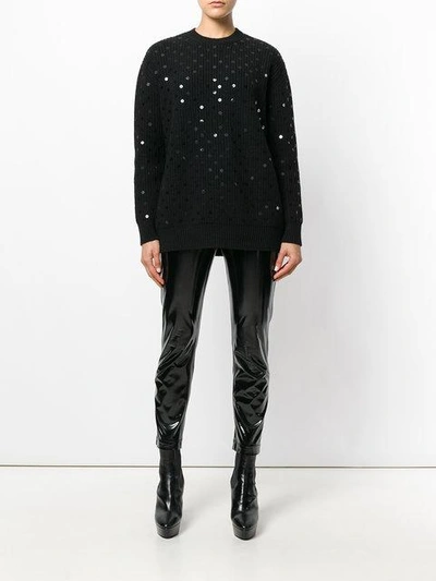Shop Givenchy Sequinned Jumper - Black