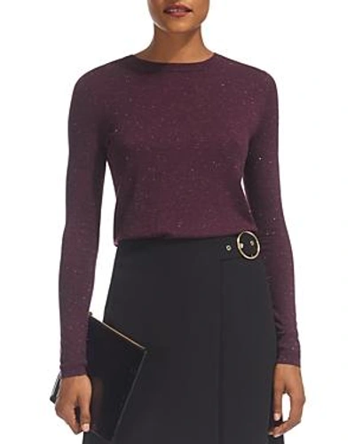 Shop Whistles Annie Long-sleeve Sparkling Top In Fig
