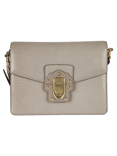 Shop Dolce & Gabbana Lucia Shoulder Bag In Grigio