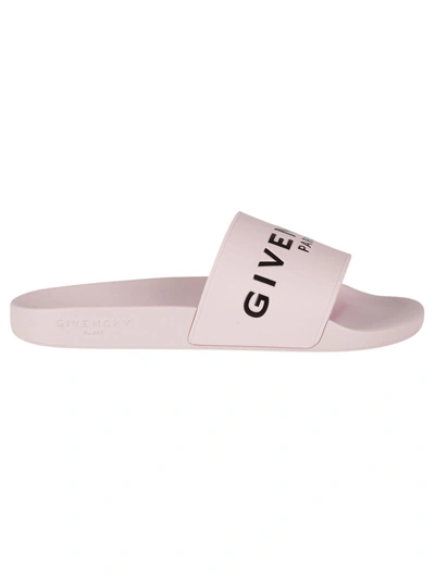 Shop Givenchy Logo Sliders In Rosa