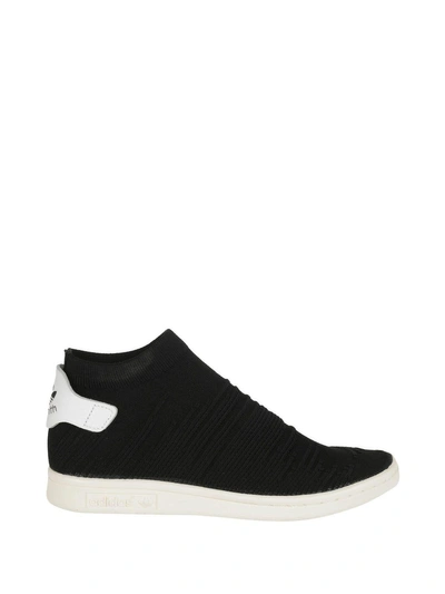 Shop Adidas Originals Stan Smith Sock Pk Sneakers In Black
