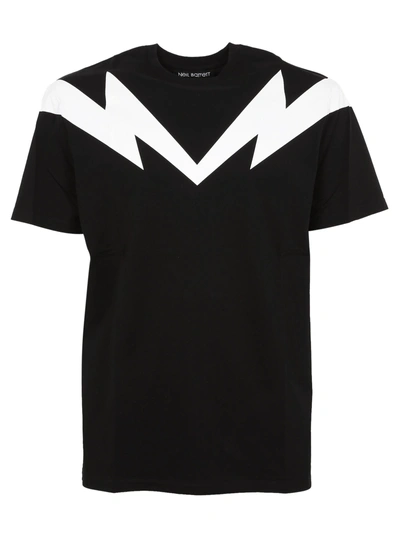 Shop Neil Barrett Bolt To Bolt T-shirt In Nero-bianco