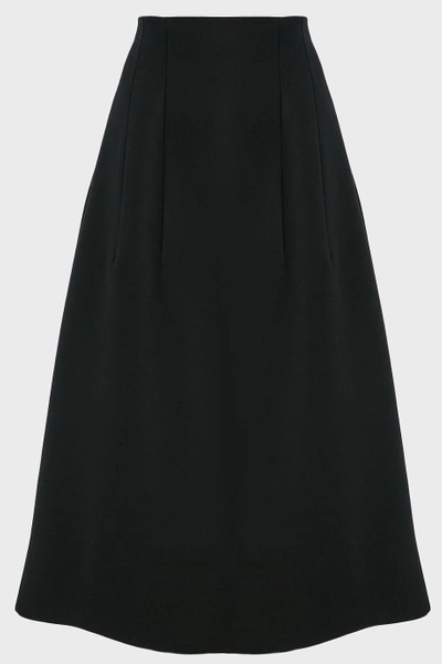 Shop The Row Batley Wool And Silk-blend Skirt