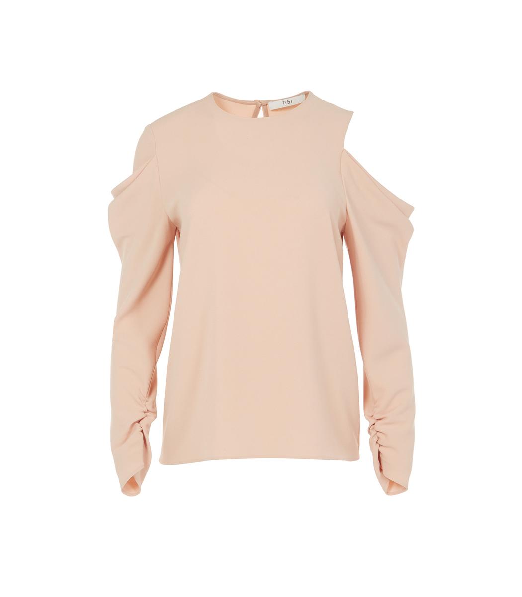 tibi triacetate draped top