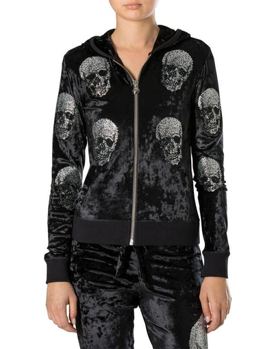 Shop Philipp Plein Hoodie Sweatjacket "light Philippa"