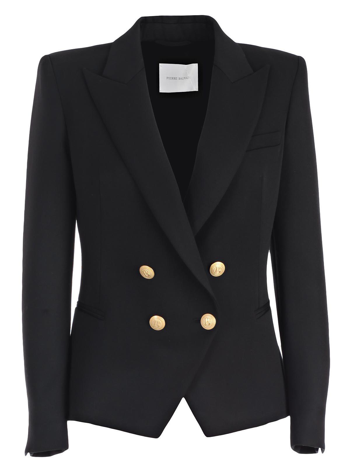 Pierre Balmain Coat In Black | ModeSens