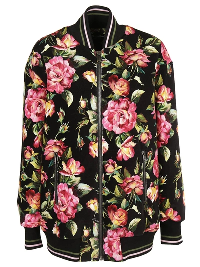 Shop Dolce & Gabbana Floral Bomber