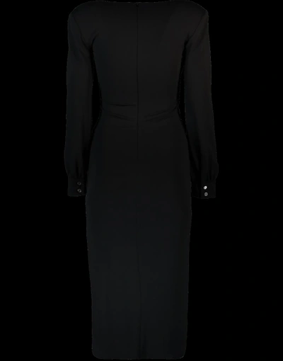 Shop Michael Kors Stretch Matte Jersey Wrap Dress In Black