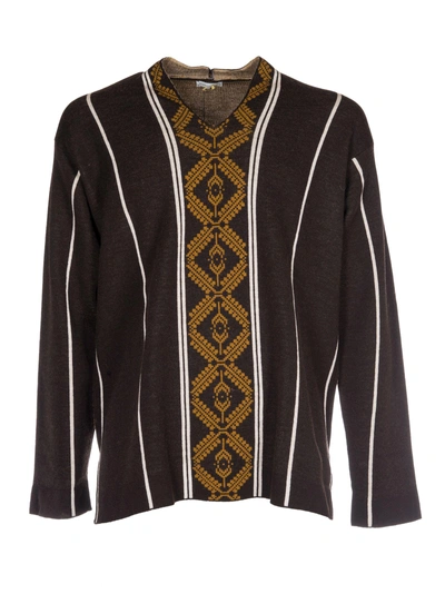 Shop Dries Van Noten Taroc Sweater In Brown
